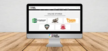 Company store mockup on a monitor