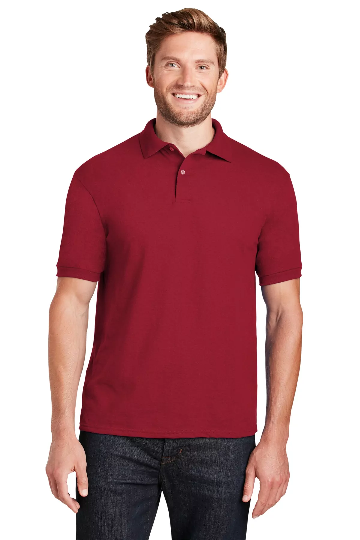 Hanes ® EcoSmart ® - 5.2-Ounce Jersey Knit Sport Shirt. 054X - Image 6