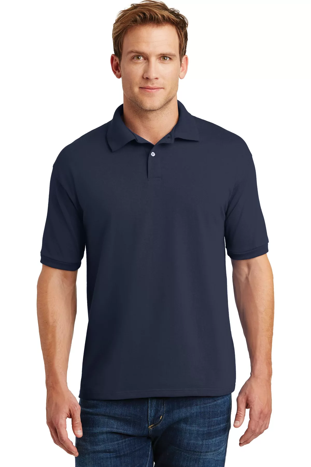 Hanes ® EcoSmart ® - 5.2-Ounce Jersey Knit Sport Shirt. 054X - Image 2