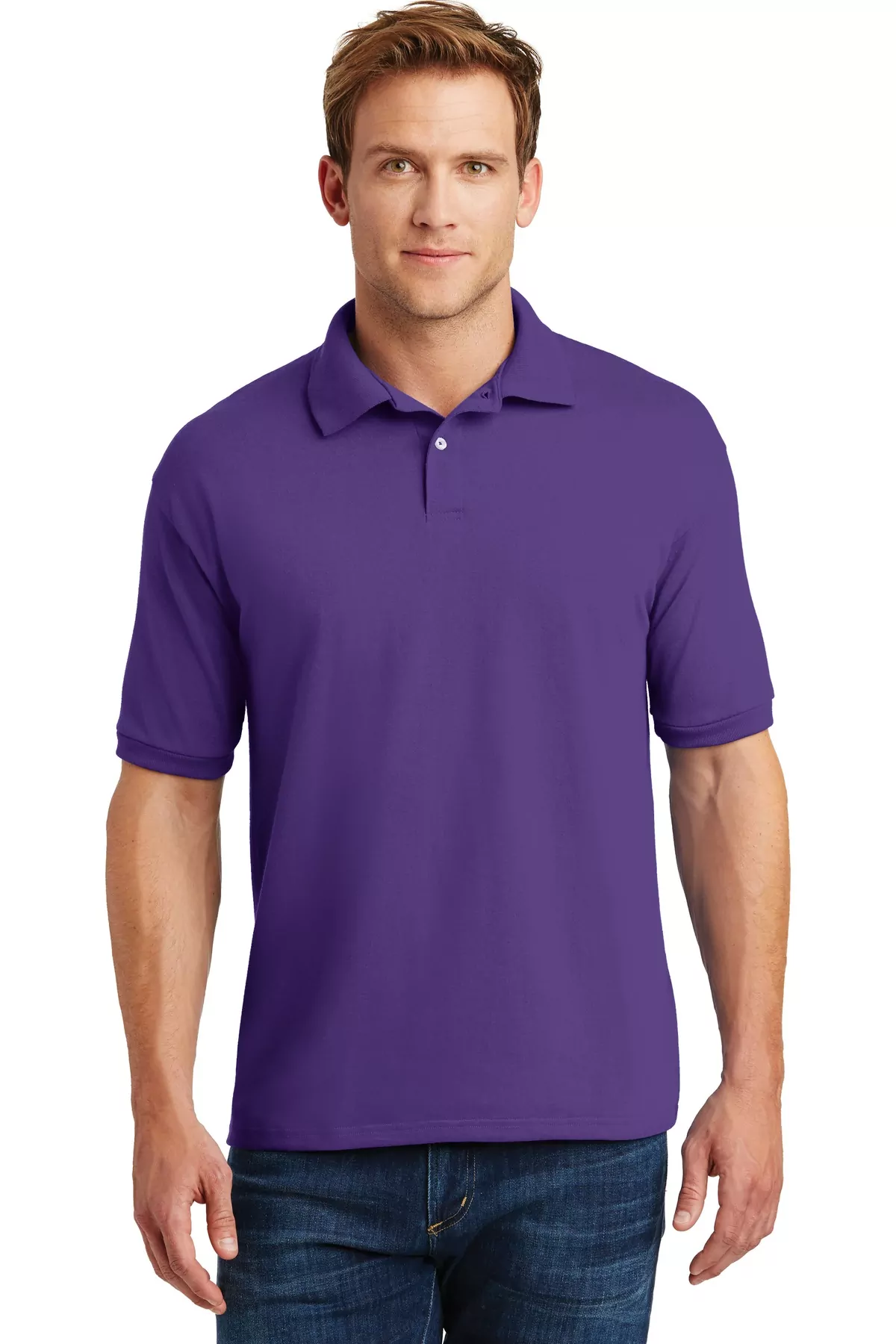 Hanes ® EcoSmart ® - 5.2-Ounce Jersey Knit Sport Shirt. 054X
