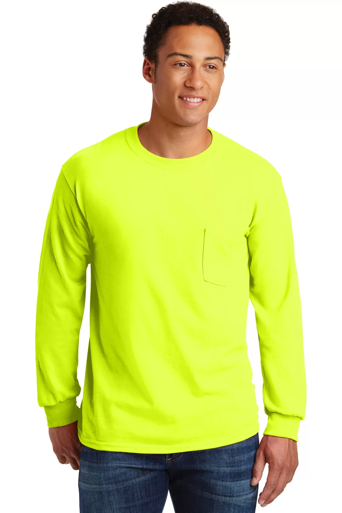 Gildan ® - Ultra Cotton ® 100% Cotton Long Sleeve T-Shirt with Pocket. 2410 - Image 5