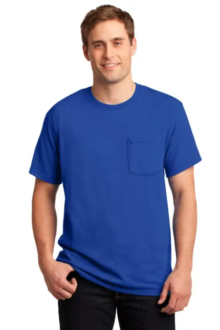 JERZEES ®  -  Dri-Power ®  50/50 Cotton/Poly Pocket T-Shirt.  29MP