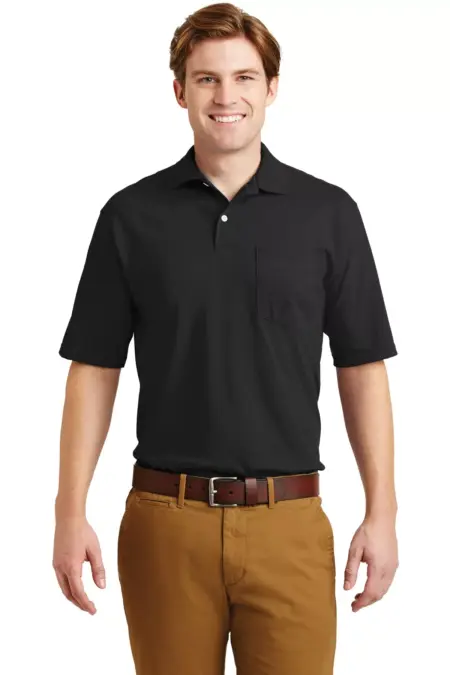 JERZEES ® -SpotShield 5.4-Ounce Jersey Knit Sport Shirt with Pocket. 436MP