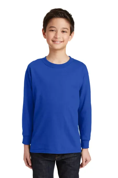 Gildan ®  Youth Heavy Cotton   100% Cotton Long Sleeve T-Shirt. 5400B