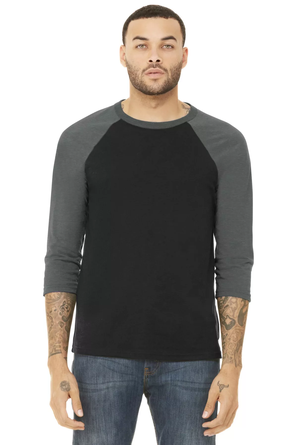 BELLA+CANVAS Unisex 3/4-Sleeve Baseball Tee. BC3200 - Image 12