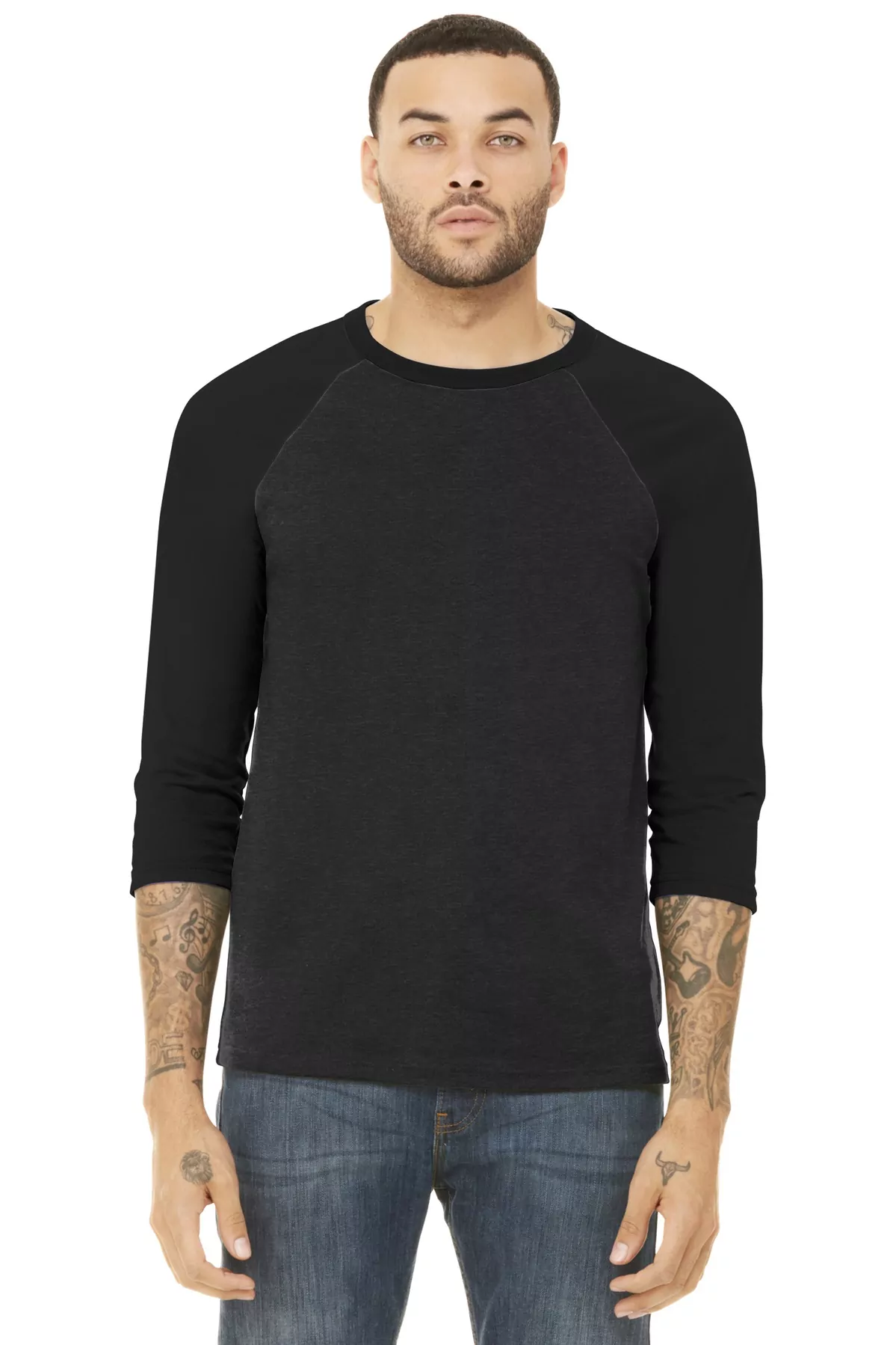 BELLA+CANVAS Unisex 3/4-Sleeve Baseball Tee. BC3200 - Image 5