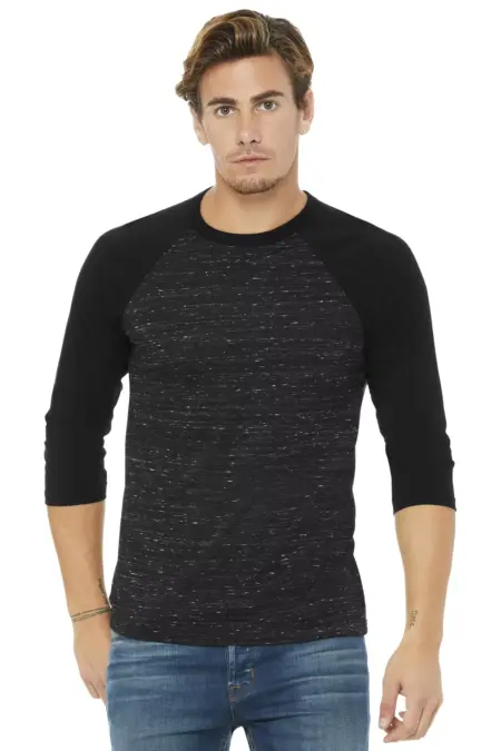 BELLA+CANVAS Unisex 3/4-Sleeve Baseball Tee. BC3200