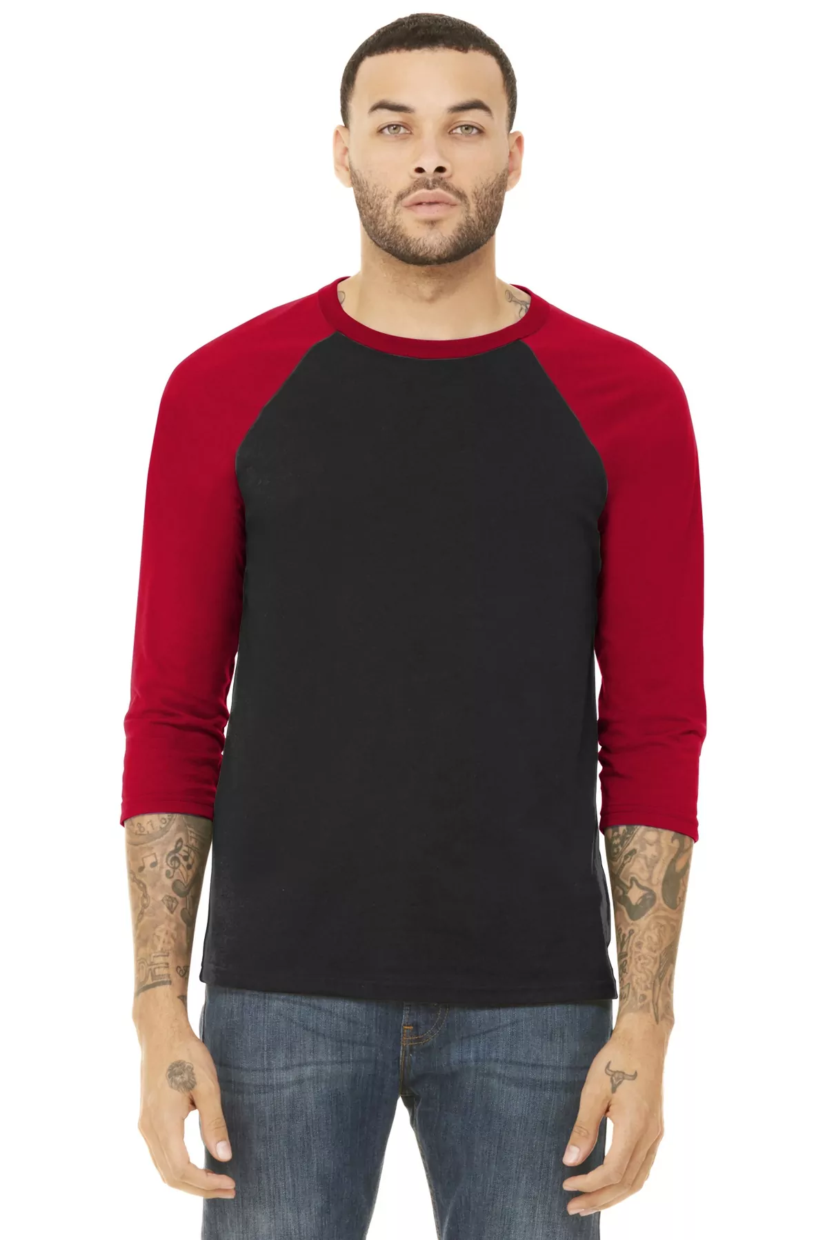 BELLA+CANVAS Unisex 3/4-Sleeve Baseball Tee. BC3200 - Image 7