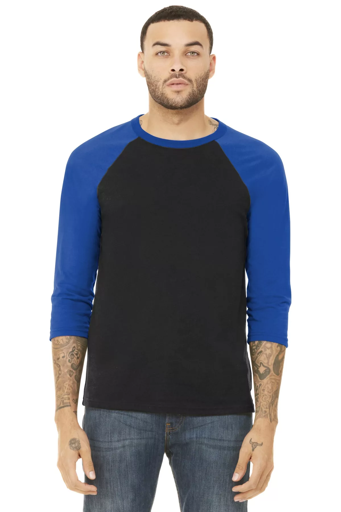 BELLA+CANVAS Unisex 3/4-Sleeve Baseball Tee. BC3200 - Image 8