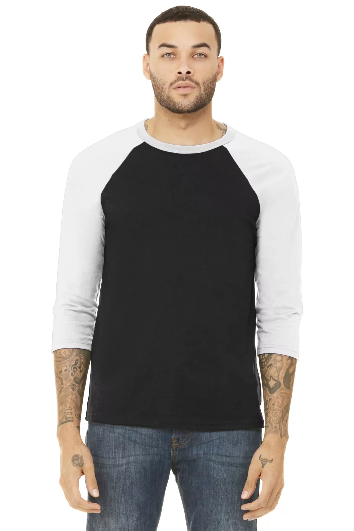 BELLA+CANVAS Unisex 3/4-Sleeve Baseball Tee. BC3200 - Image 6