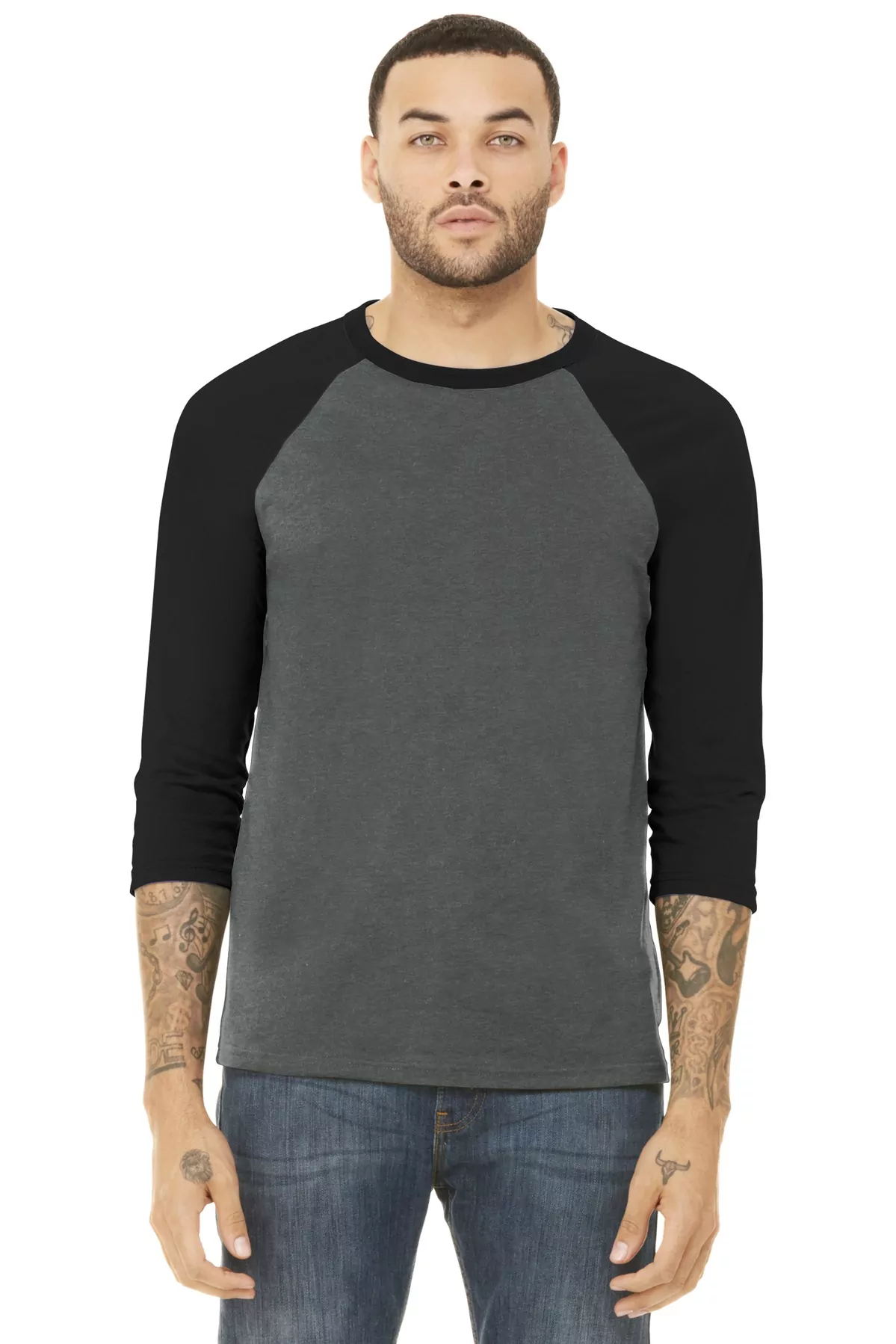 BELLA+CANVAS Unisex 3/4-Sleeve Baseball Tee. BC3200 - Image 11