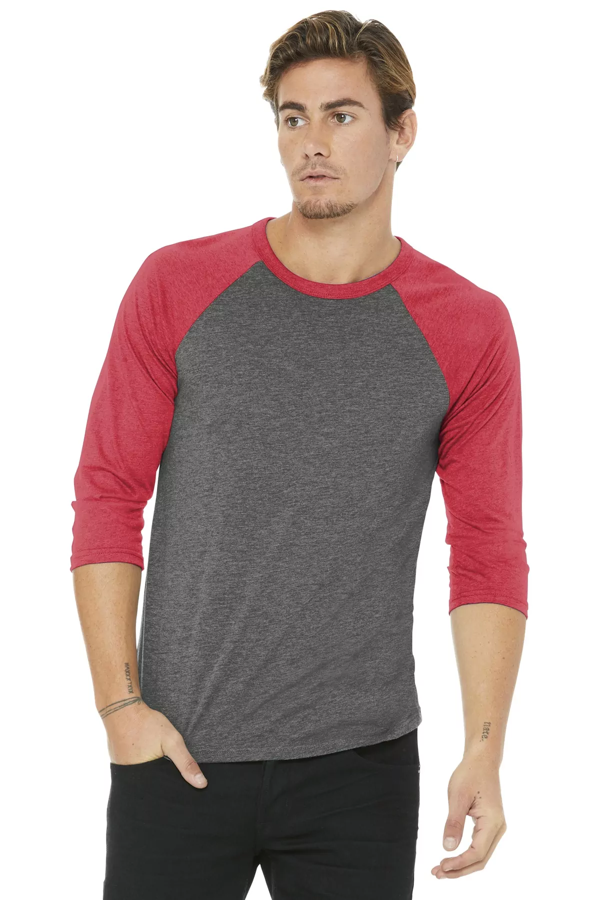 BELLA+CANVAS Unisex 3/4-Sleeve Baseball Tee. BC3200 - Image 10
