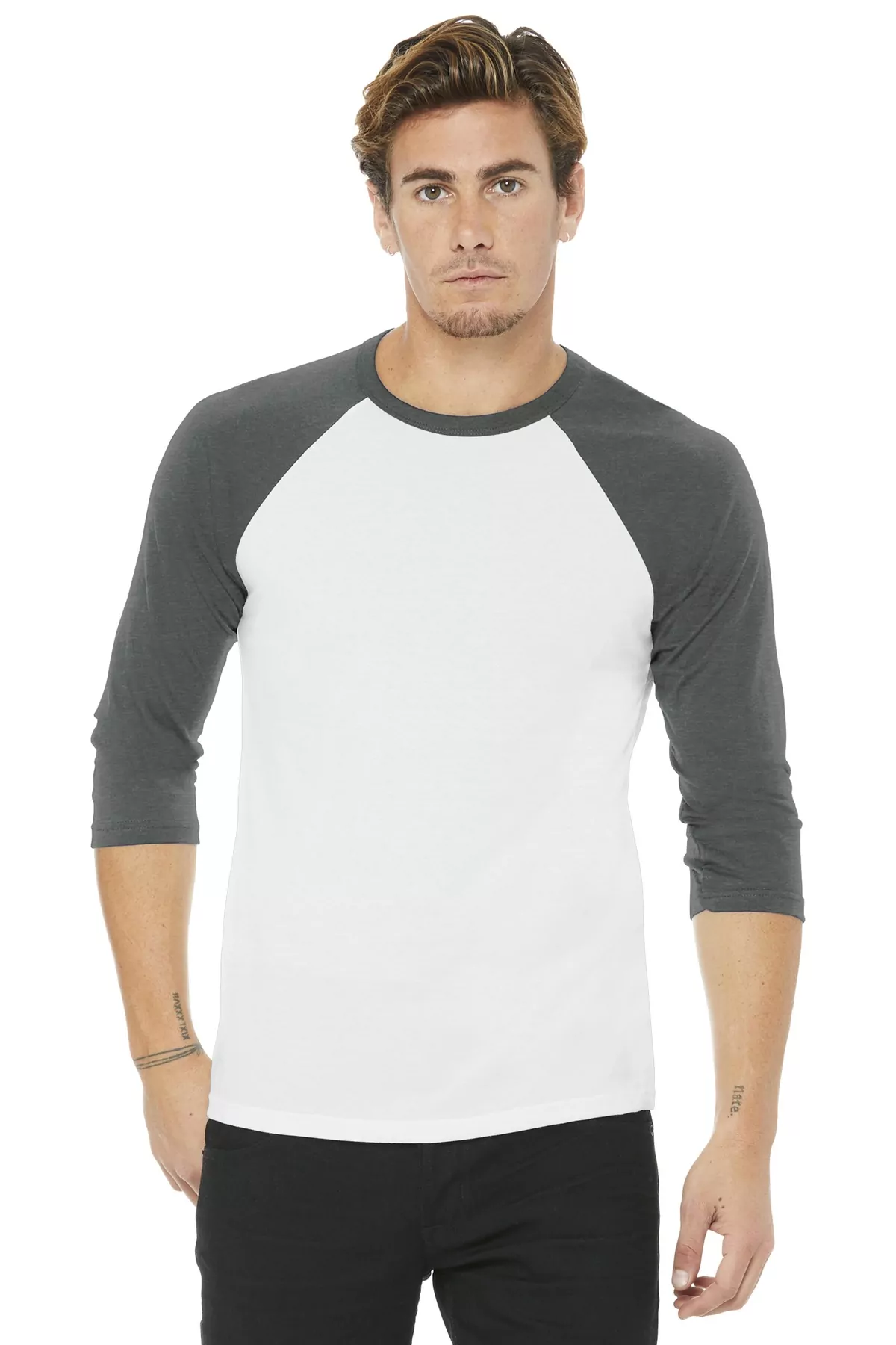 BELLA+CANVAS Unisex 3/4-Sleeve Baseball Tee. BC3200 - Image 9