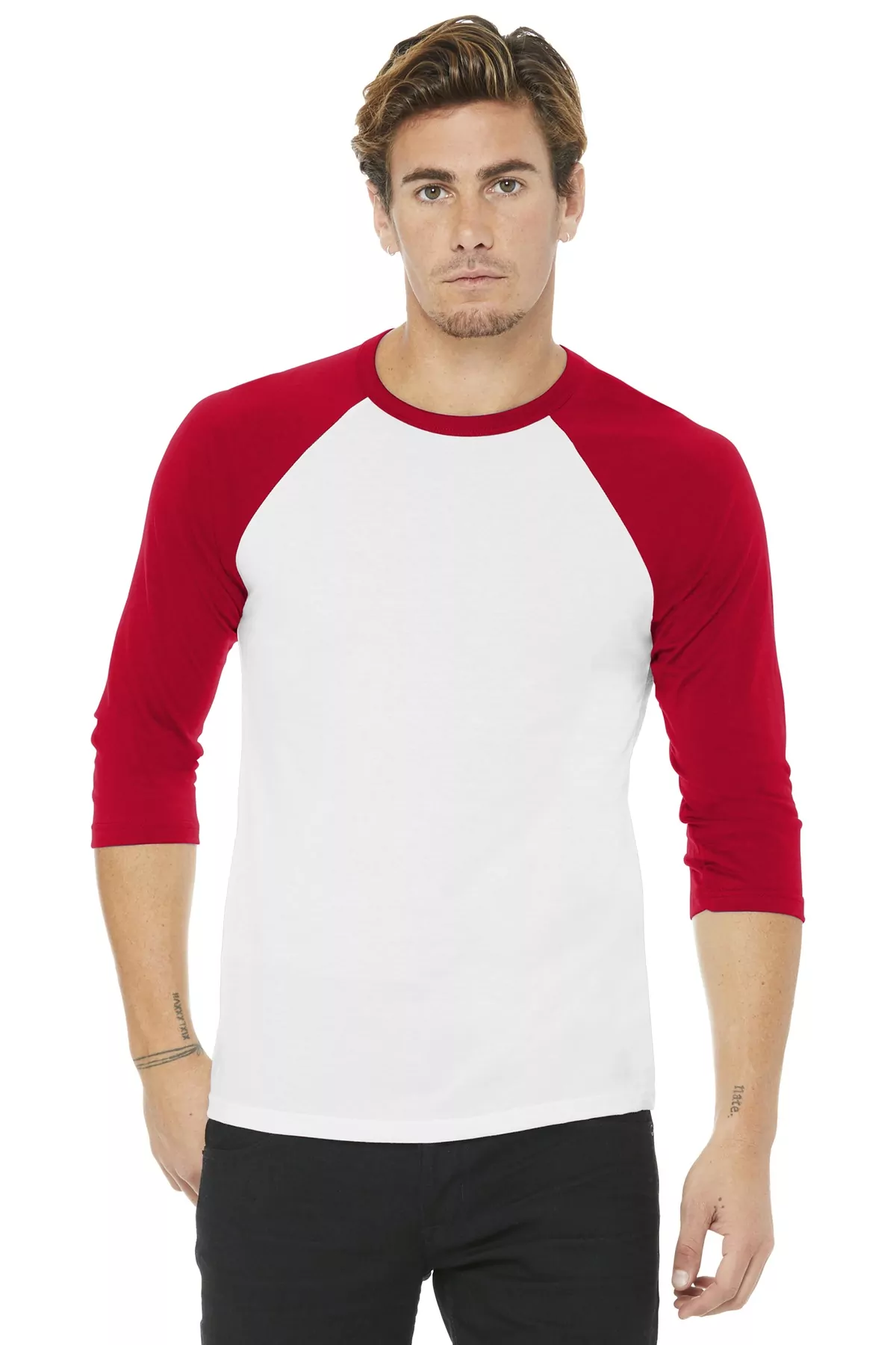 BELLA+CANVAS Unisex 3/4-Sleeve Baseball Tee. BC3200 - Image 2