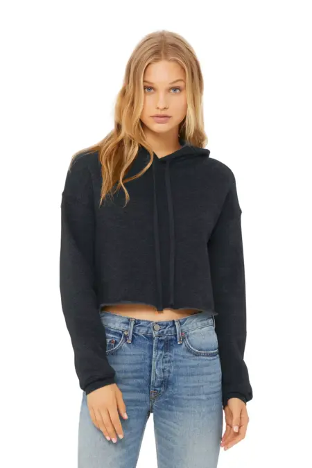 BELLA+CANVAS Women's Sponge Fleece Cropped Fleece Hoodie. BC7502