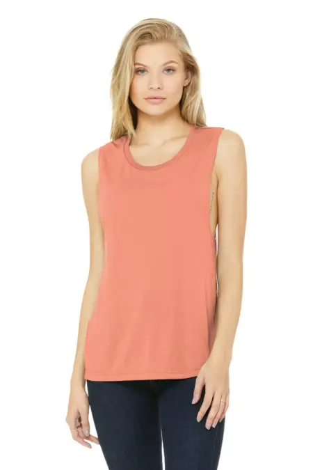 BELLA+CANVAS Women's Flowy Scoop Muscle Tank. BC8803