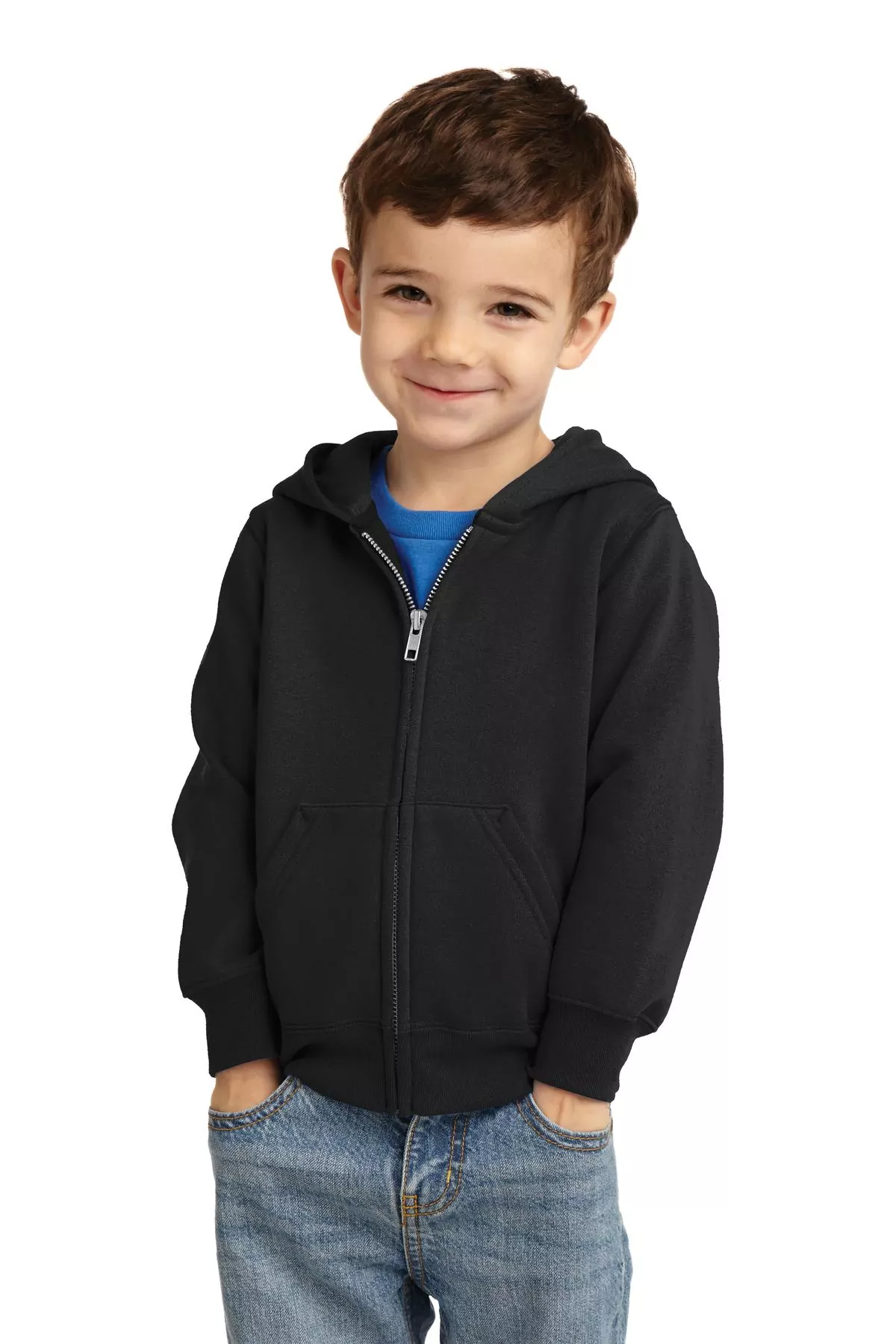 Port & Company ® Toddler Core Fleece Full-Zip Hooded Sweatshirt. CAR78TZH - Image 3