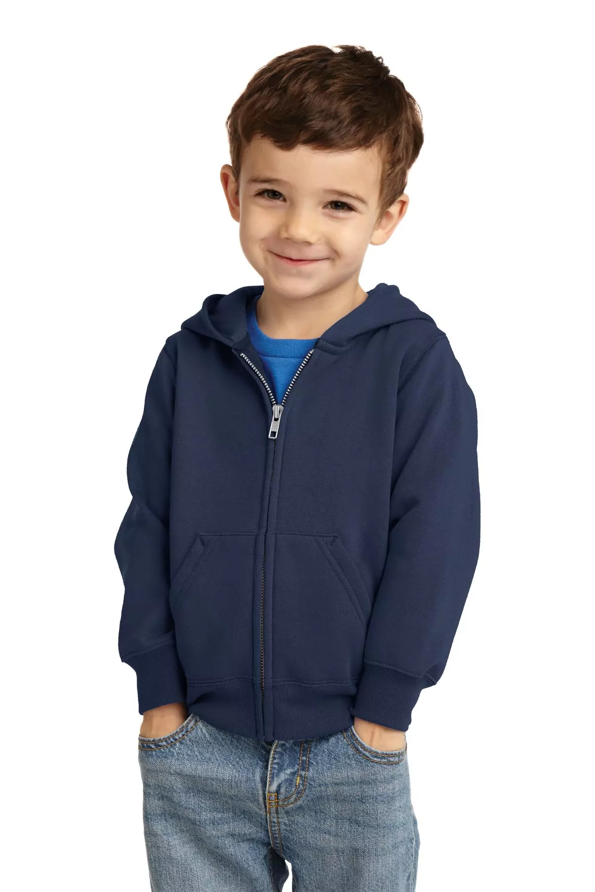 Port & Company ® Toddler Core Fleece Full-Zip Hooded Sweatshirt. CAR78TZH - Image 2
