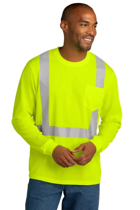 CornerStone  ®  ANSI 107 Class 2 Mesh Long Sleeve Tee. CS201