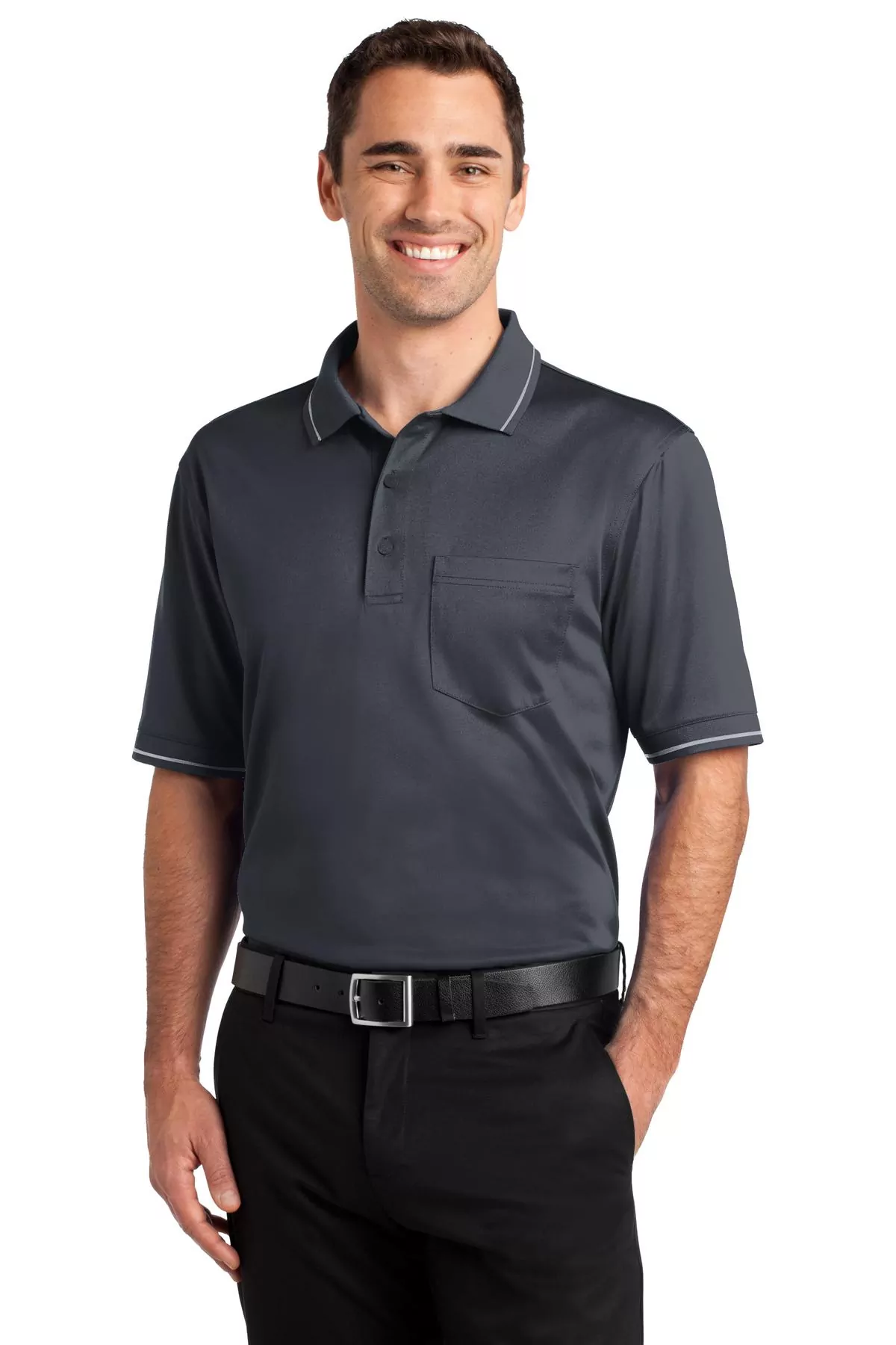 CornerStone ® Select Snag-Proof Tipped Pocket Polo. CS415 - Image 3