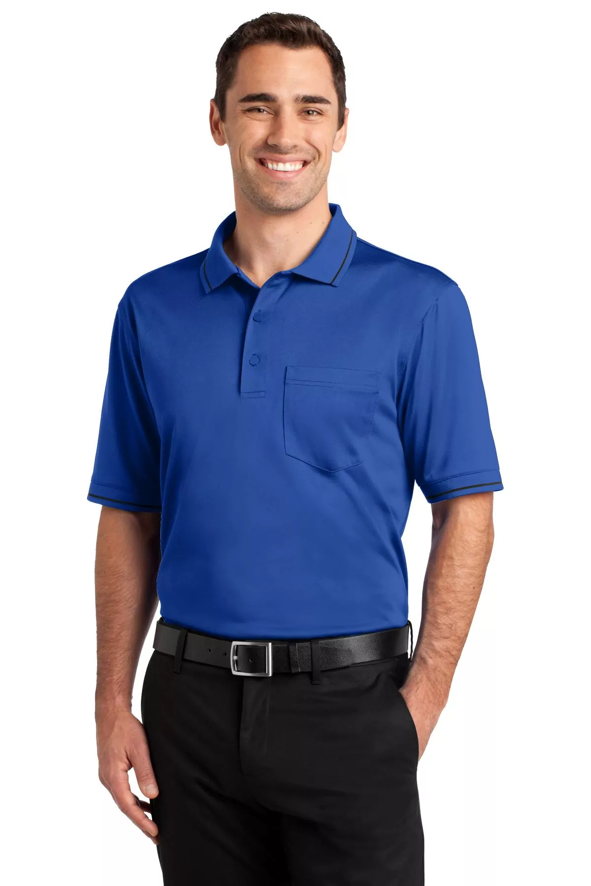 CornerStone ® Select Snag-Proof Tipped Pocket Polo. CS415 - Image 2