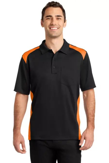 CornerStone ® Select Snag-Proof Two Way Colorblock Pocket Polo. CS416