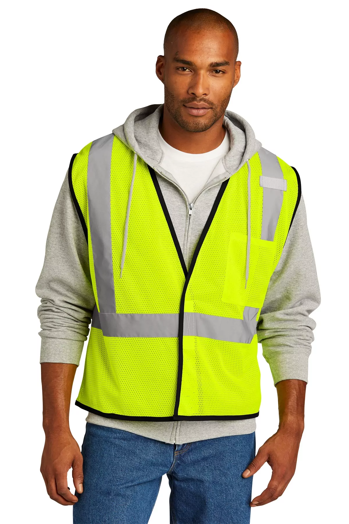 CornerStone ® ANSI 107 Class 2 Economy Mesh One-Pocket Vest. CSV100 - Image 2