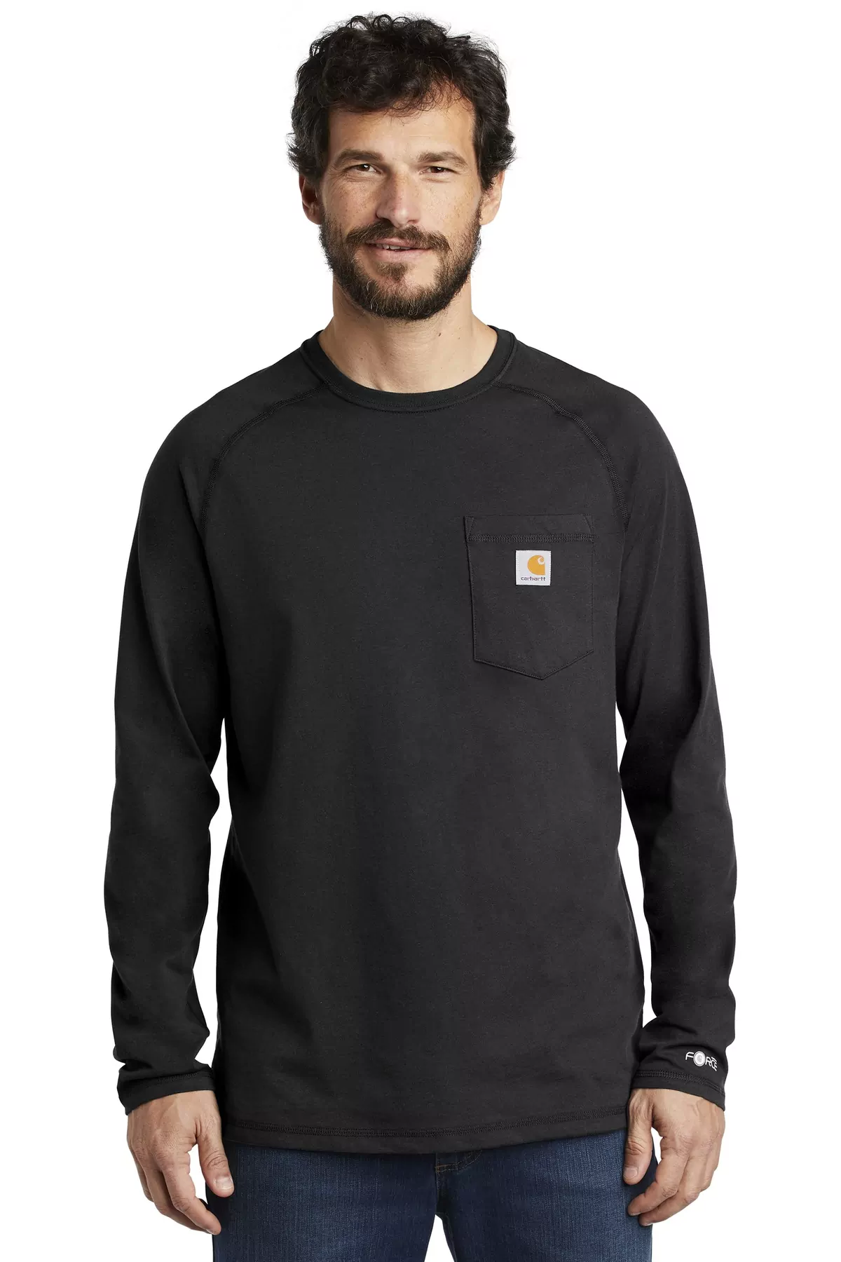 Carhartt Force ® Cotton Delmont Long Sleeve T-Shirt. CT100393 - Image 3