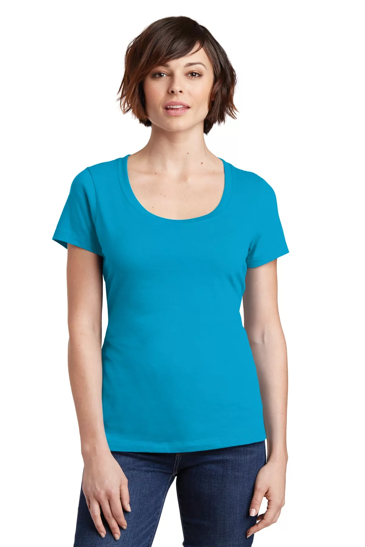 District ® Women's Perfect Weight ® Scoop Tee. DM106L - Image 2