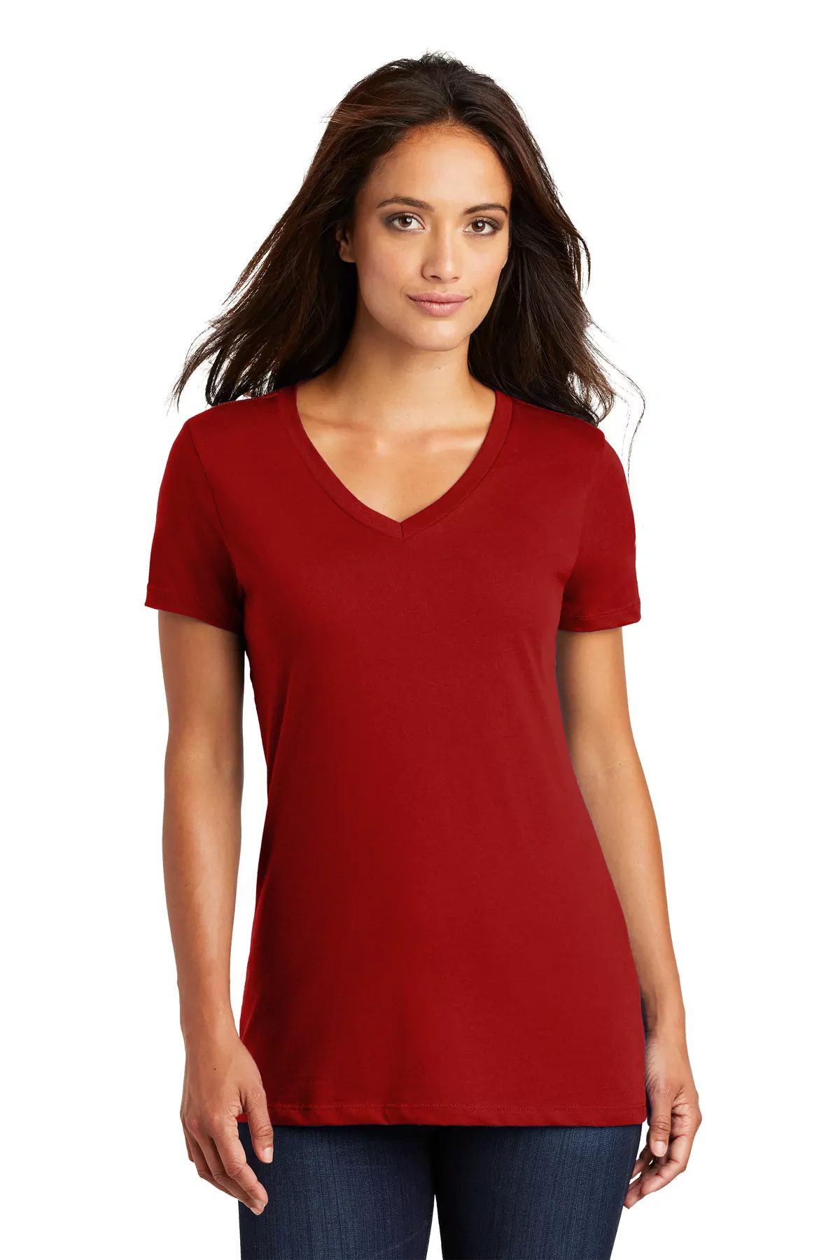 District ® - Women's Perfect Weight ® V-Neck Tee. DM1170L