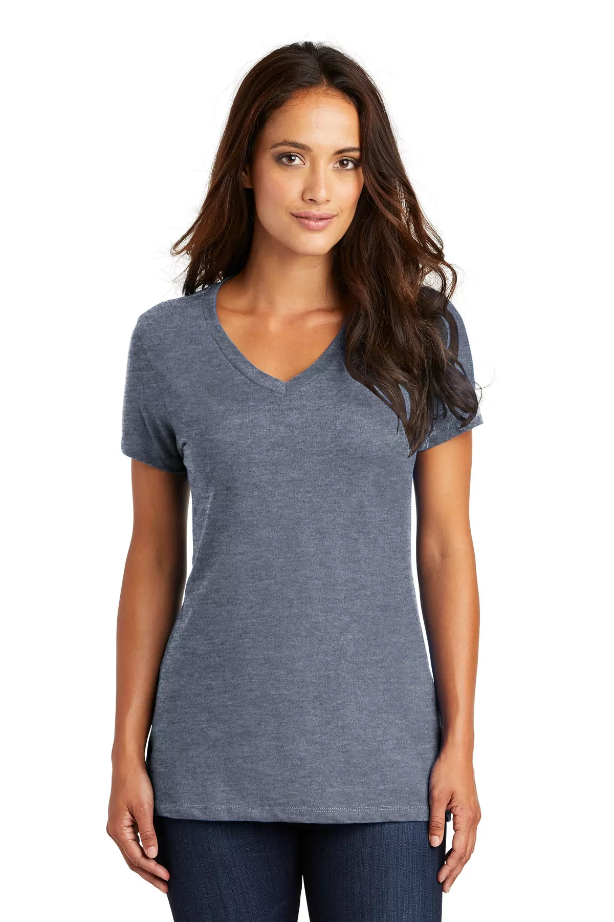 District ® - Women's Perfect Weight ® V-Neck Tee. DM1170L - Image 2