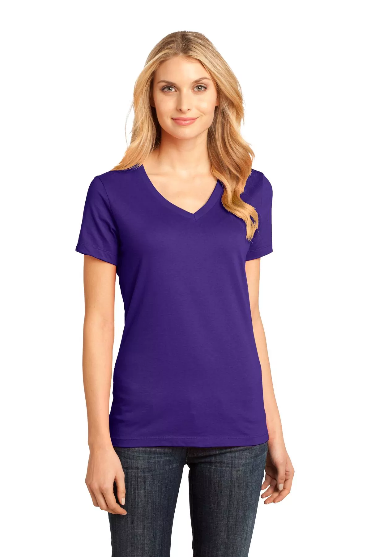 District ® - Women's Perfect Weight ® V-Neck Tee. DM1170L - Image 4