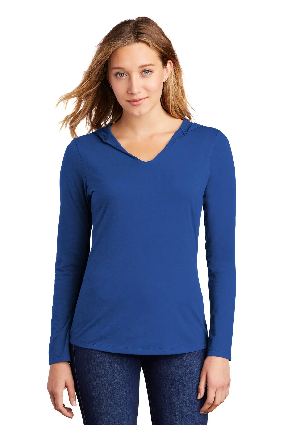 District ® Women's Perfect Tri ® Long Sleeve Hoodie. DM139L - Image 2