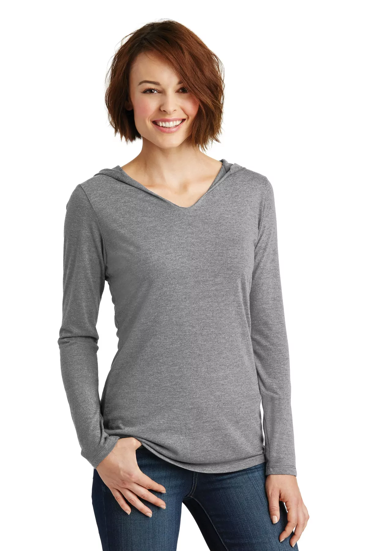 District ® Women's Perfect Tri ® Long Sleeve Hoodie. DM139L