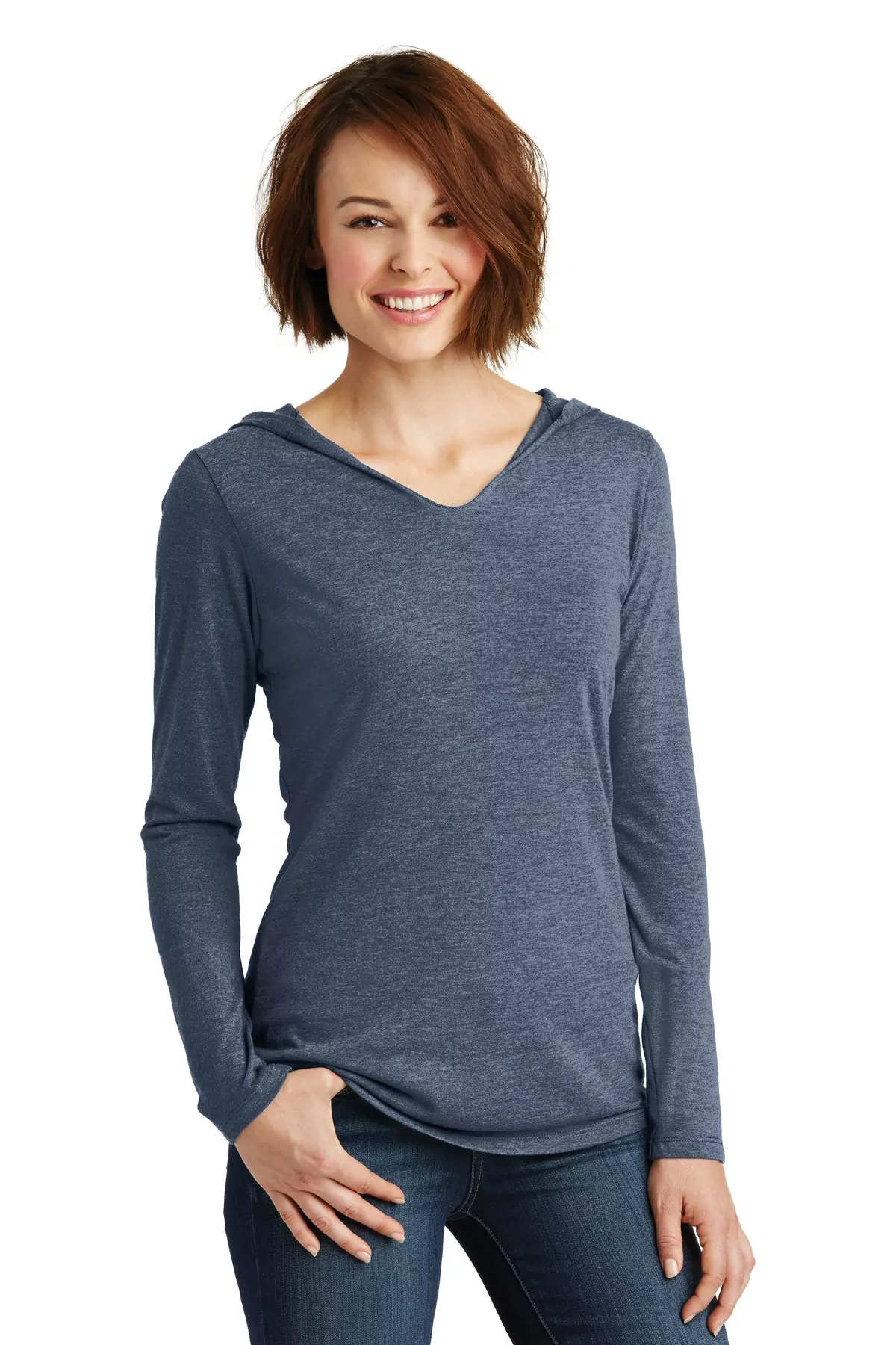 District ® Women's Perfect Tri ® Long Sleeve Hoodie. DM139L - Image 3