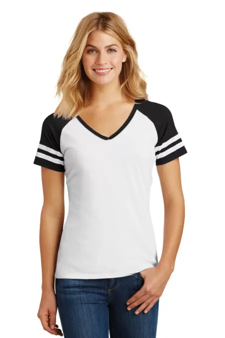District  ®  Women's Game V-Neck Tee. DM476