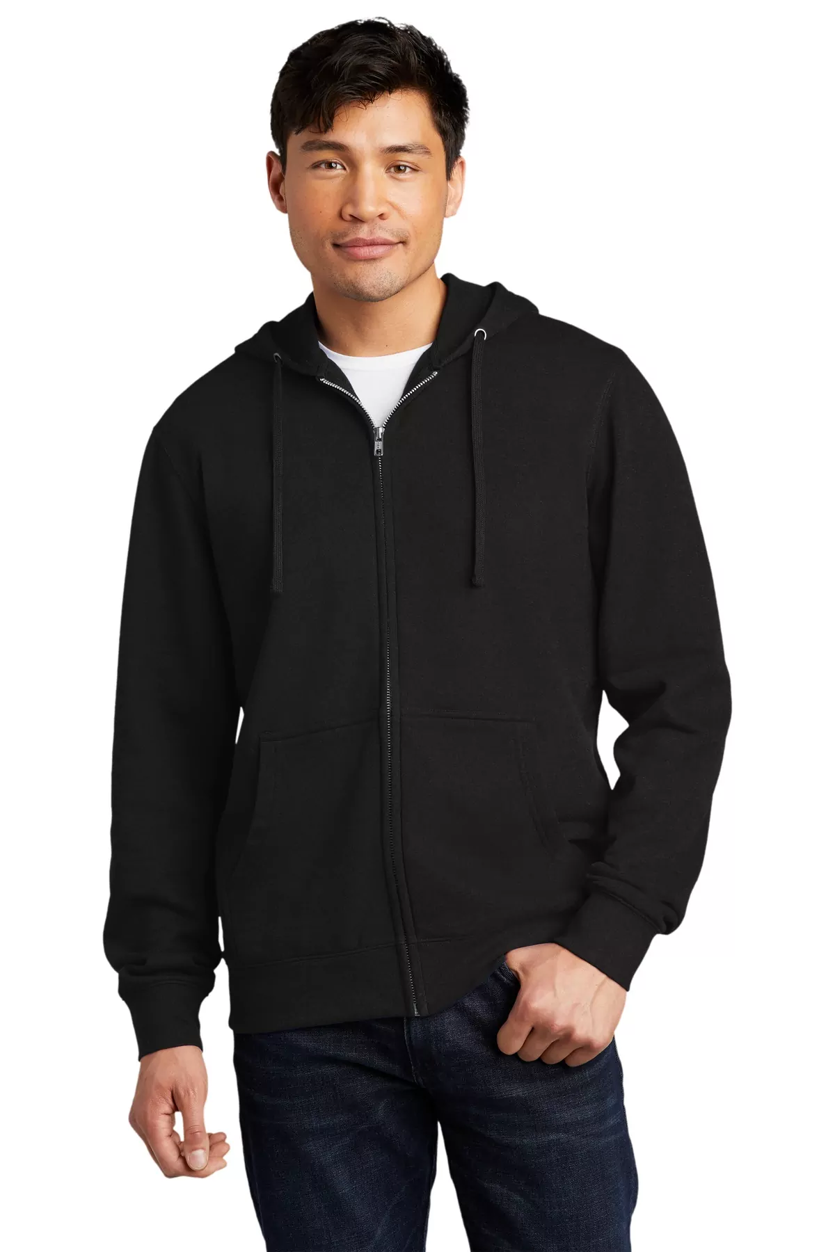 District ® V.I.T. Fleece Full-Zip Hoodie DT6102 - Image 2