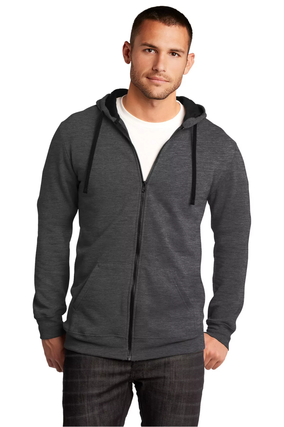 District ® The Concert Fleece ® Full-Zip Hoodie. DT800 - Image 2