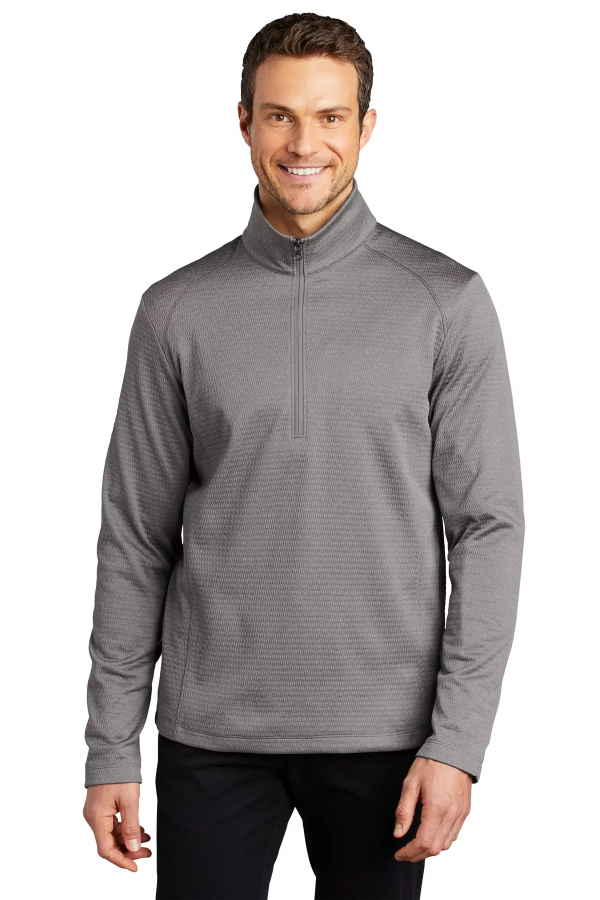 Port Authority ® Diamond Heather Fleece 1/4-Zip Pullover F248 - Image 2
