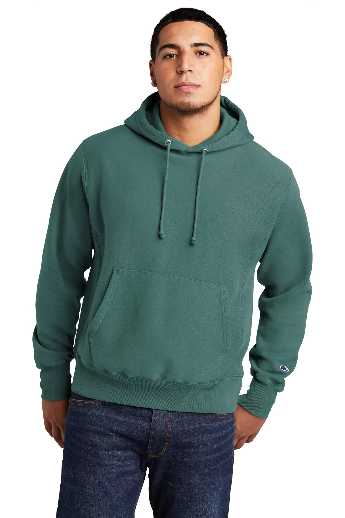 Champion ® Reverse Weave ® Garment-Dyed Hooded Sweatshirt. GDS101 - Image 5