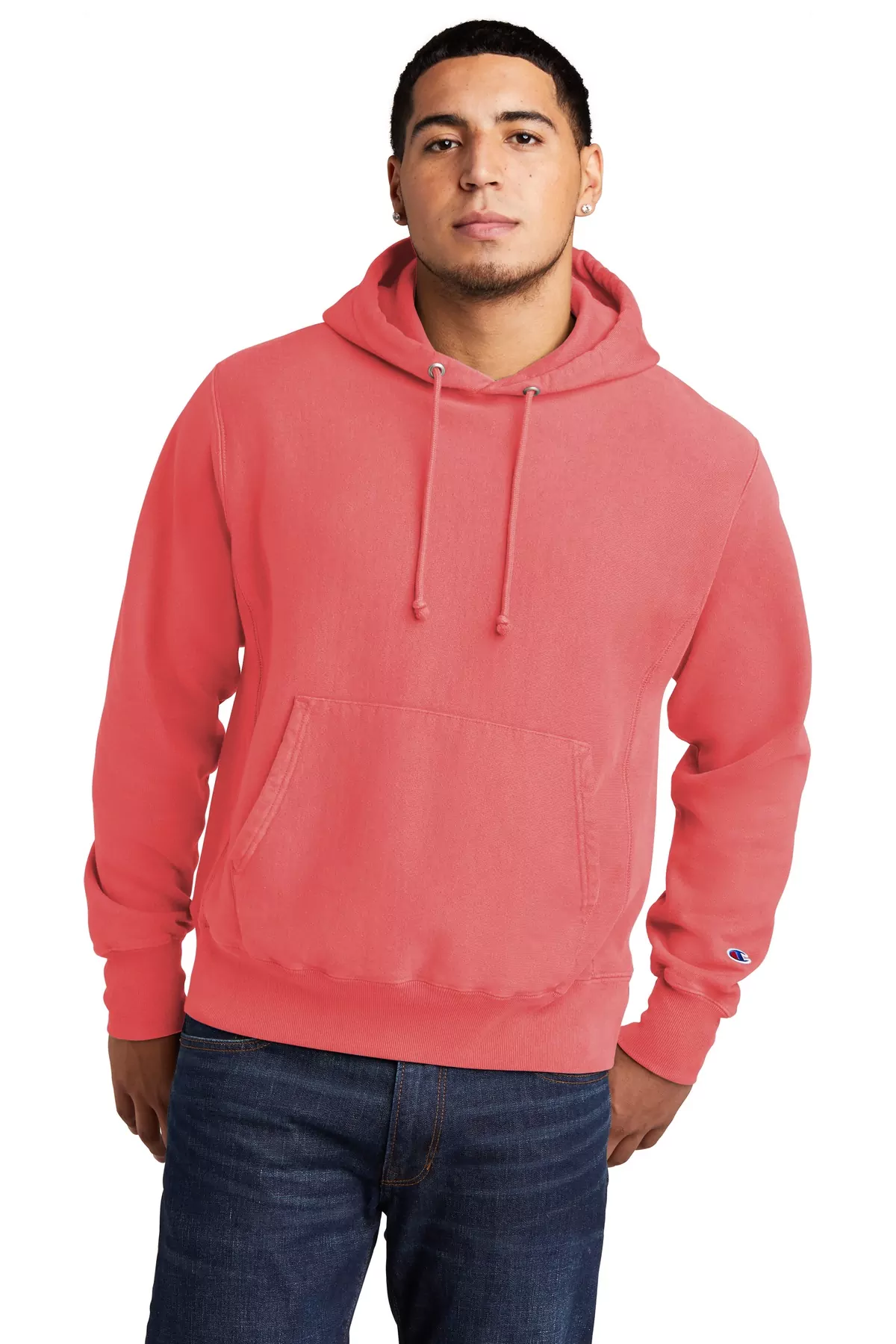 Champion ® Reverse Weave ® Garment-Dyed Hooded Sweatshirt. GDS101 - Image 2
