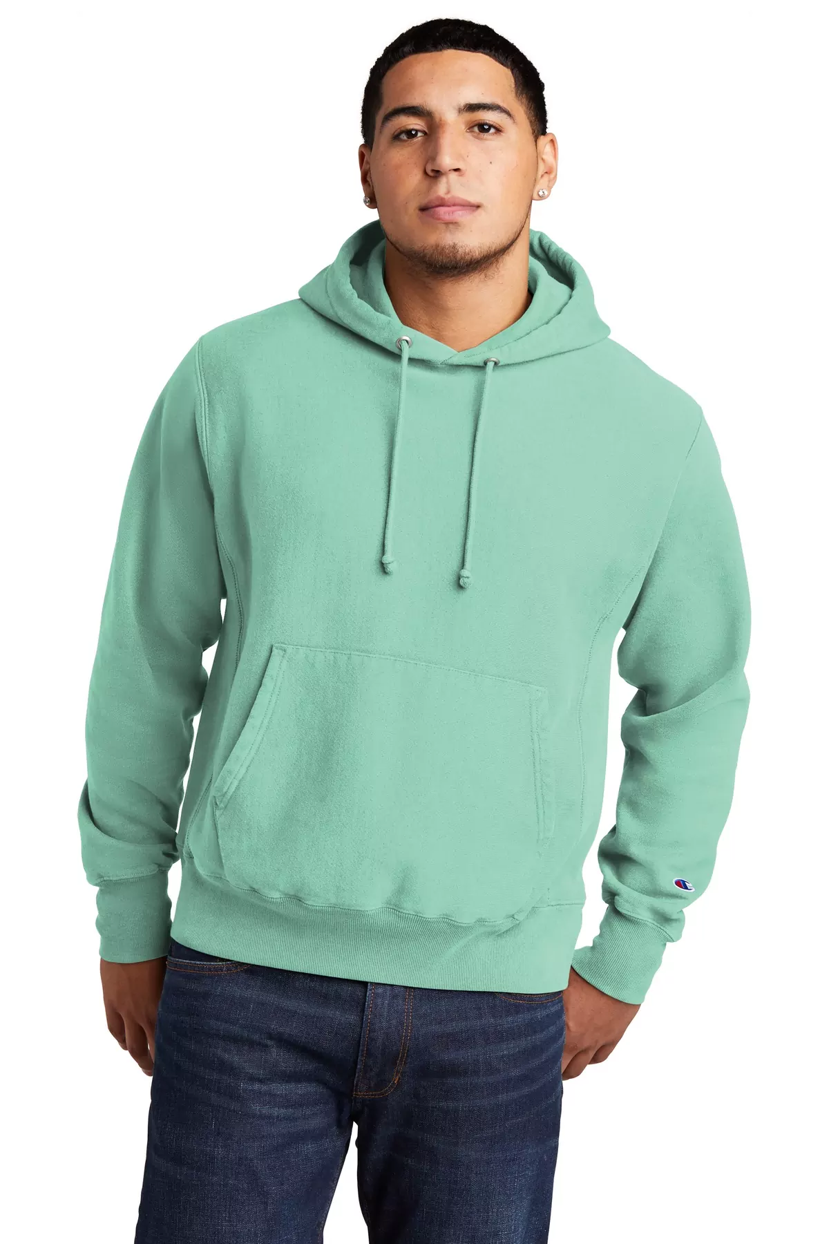 Champion ® Reverse Weave ® Garment-Dyed Hooded Sweatshirt. GDS101 - Image 3