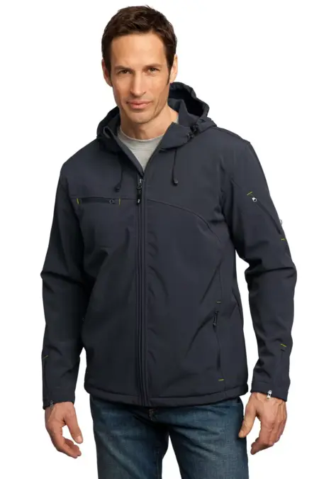 Port Authority ®  Textured Hooded Soft Shell Jacket. J706