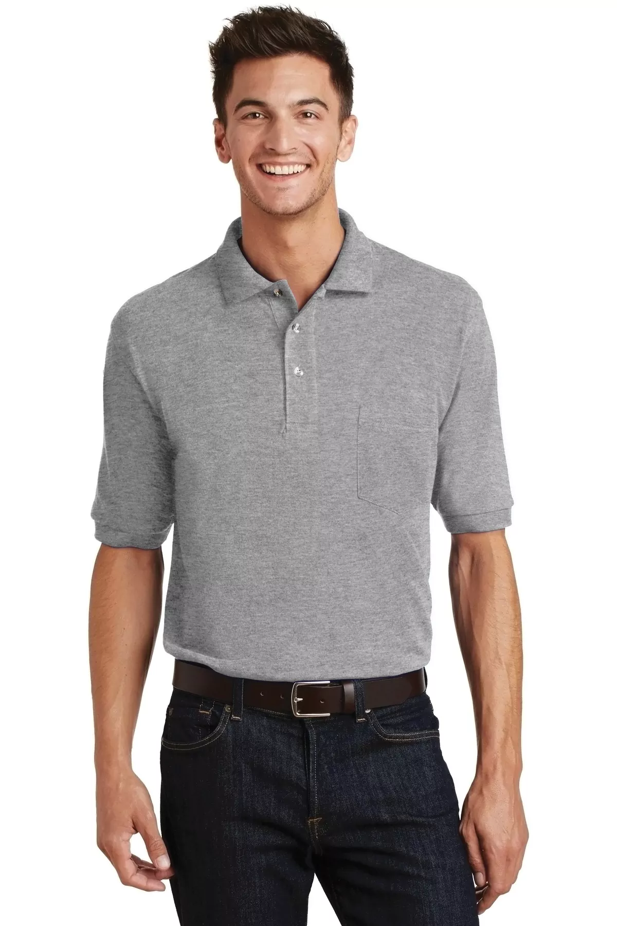 Port Authority ® Heavyweight Cotton Pique Polo with Pocket. K420P