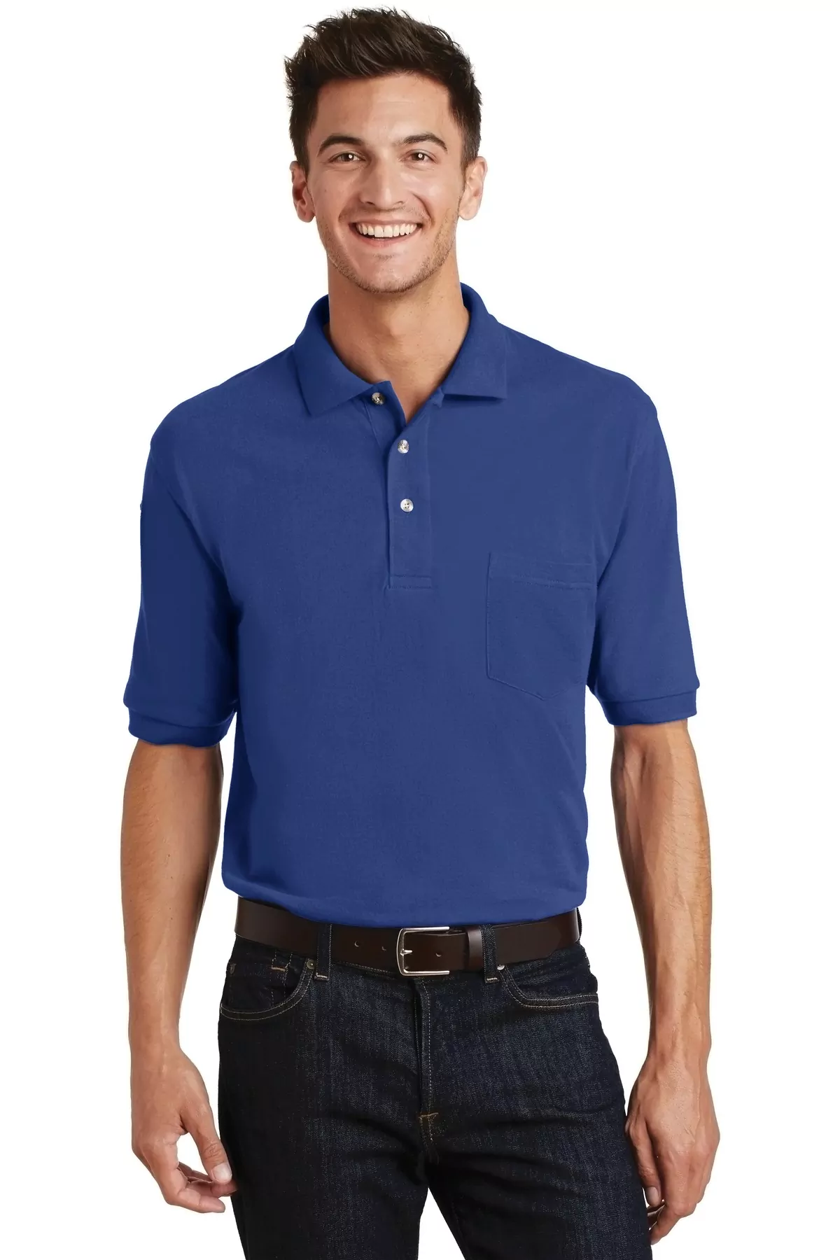 Port Authority ® Heavyweight Cotton Pique Polo with Pocket. K420P - Image 4