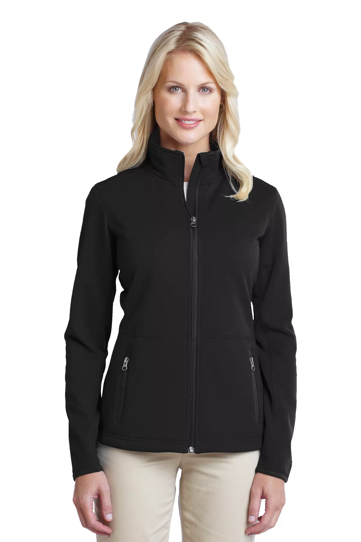 Port Authority ® Ladies Pique Fleece Jacket. L222 - Image 2