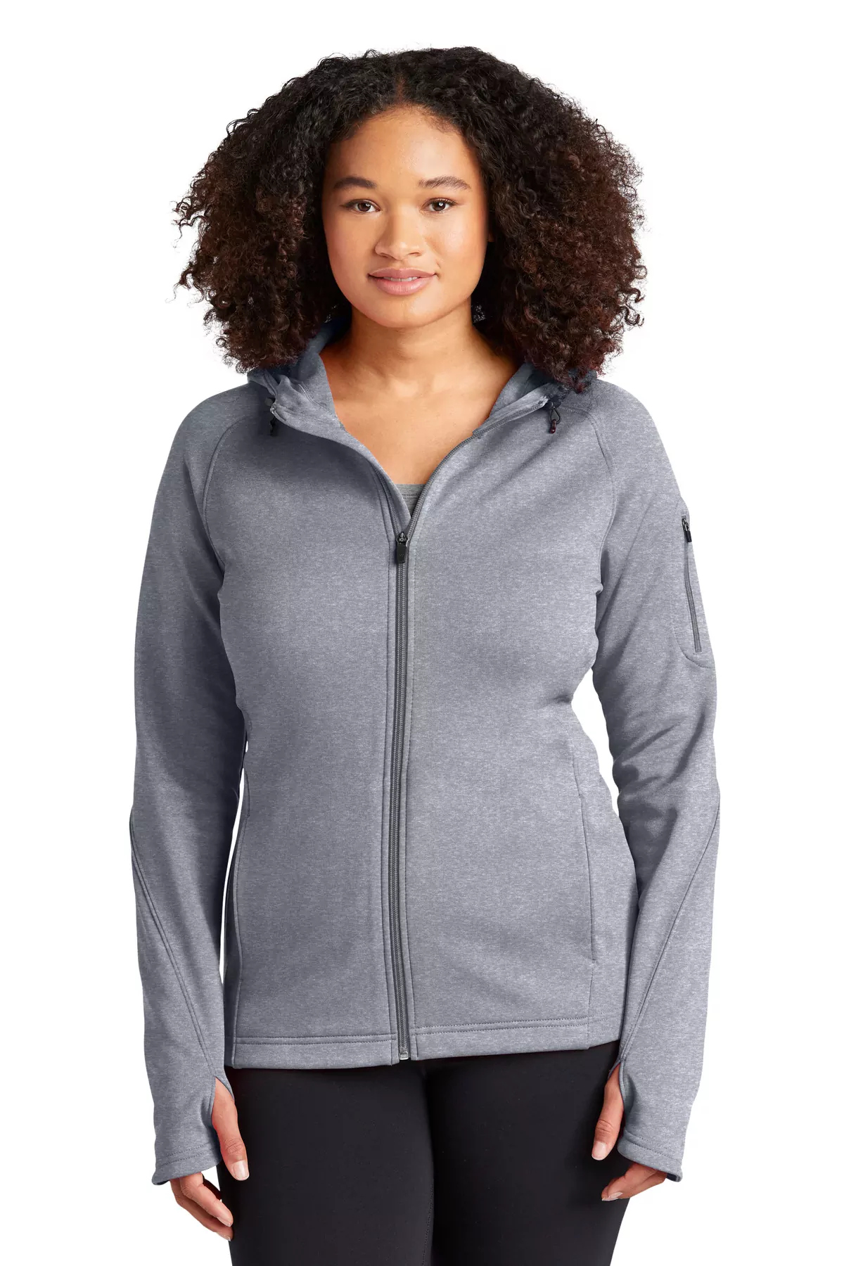 Sport-Tek ® Ladies Tech Fleece Full-Zip Hooded Jacket. L248 - Image 5