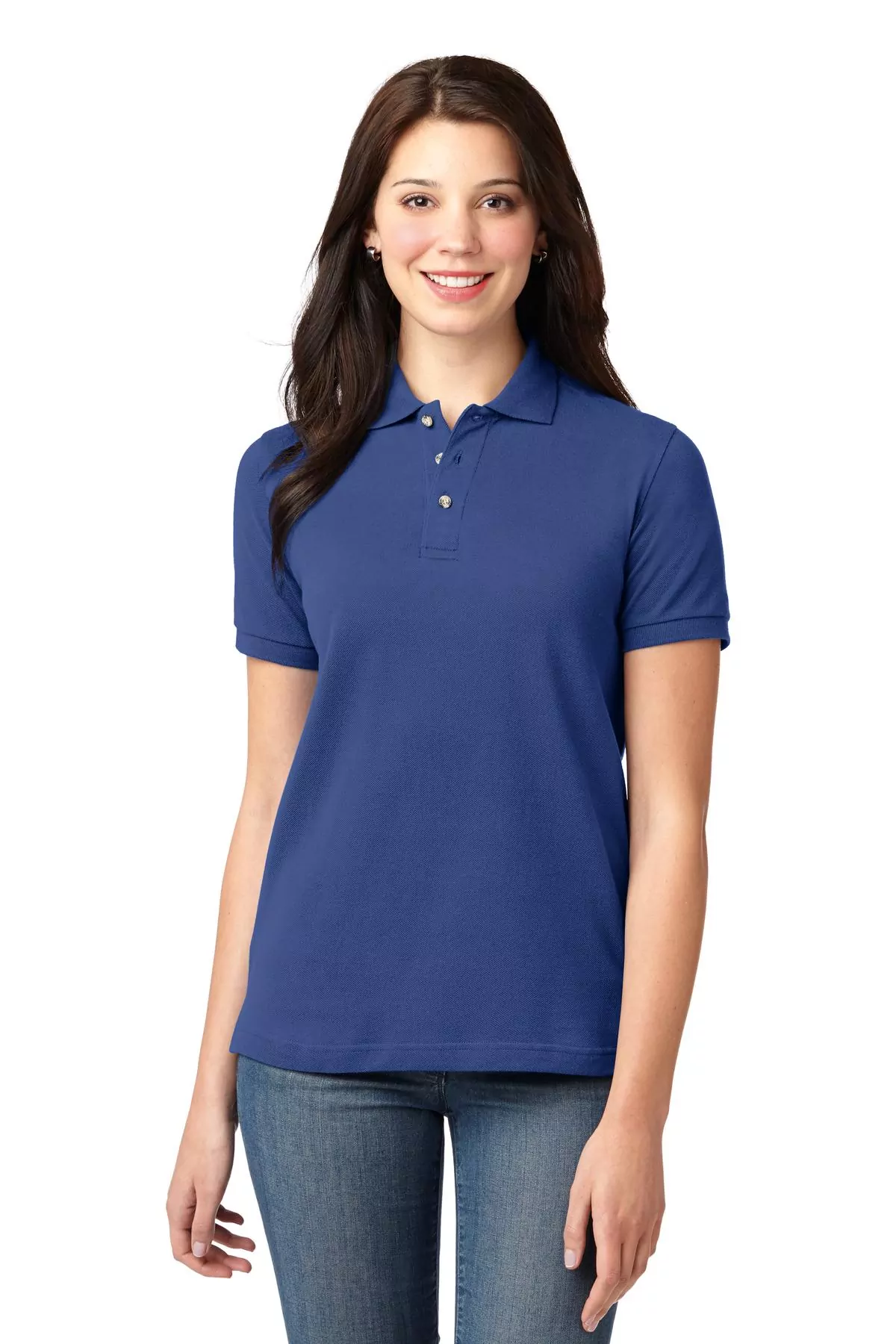 Port Authority ® Ladies Heavyweight Cotton Pique Polo. L420 - Image 2