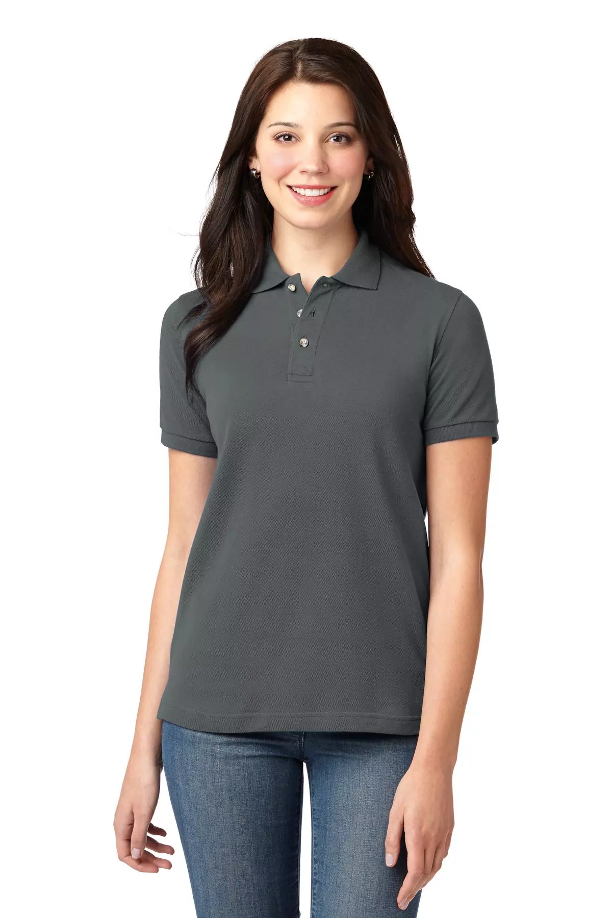 Port Authority ® Ladies Heavyweight Cotton Pique Polo. L420 - Image 3