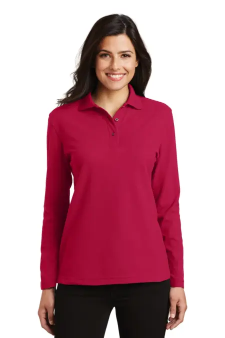 Port Authority ®  Ladies  Silk Touch Long Sleeve Polo.  L500LS